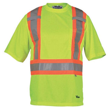 HI-Visibility, Traffic Shirt, Men, 2XL, Lime Green, Polyester