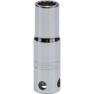 Deep Length, Tether-Ready Socket, 3/8 in Drive, Square, 12-Point, 10 mm Socket