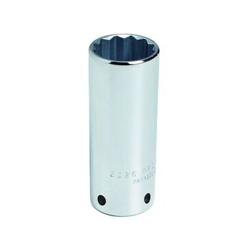 Deep Length, Tether-Ready Socket, 3/8 in Drive, Square, 12-Point, 13/16 in Socket