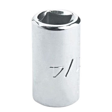 Standard Length Socket, 3/8 in Drive, Square, 8 Point, 1/4 in Socket