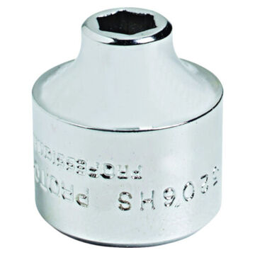 Super Short Length Socket, 3/8 in Drive, Square, 6-Point, 5/16 in Socket