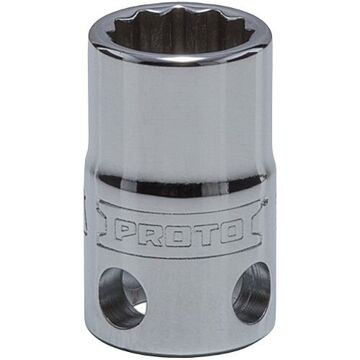 Standard Length, Tether-Ready Socket, 3/8 in Drive, Square, 12-Point, 11 mm Socket