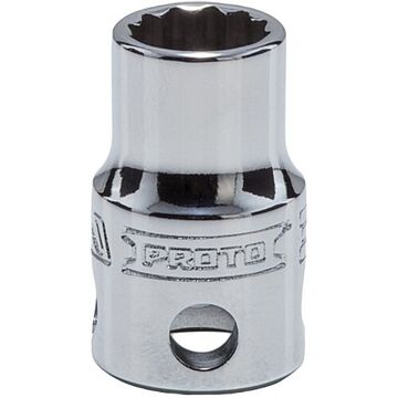 Standard Length, Tether-Ready Socket, 3/8 in Drive, Square, 12-Point, 3/8 in Socket