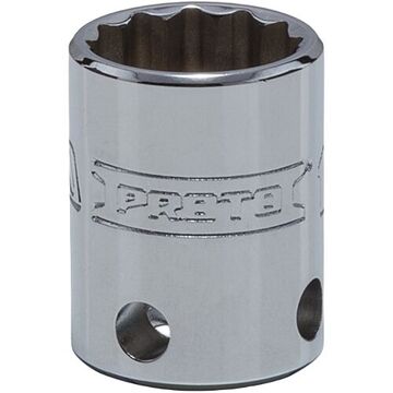 Standard Length, Tether-Ready Socket, 3/8 in Drive, Square, 12-Point, 16 mm Socket