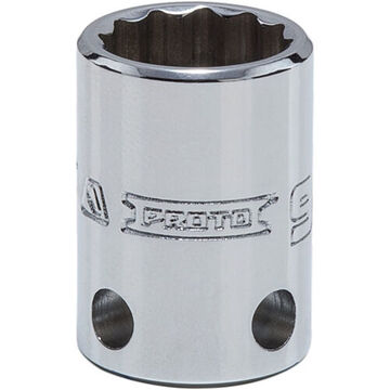 Standard Length, Tether-Ready Socket, 3/8 in Drive, Square, 12-Point, 9/16 in Socket