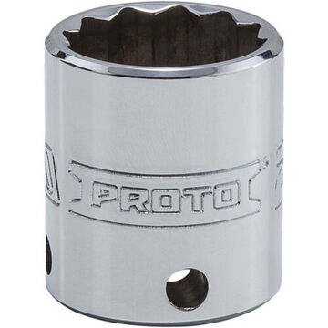 Standard Length, Tether-Ready Socket, 3/8 in Drive, Square, 12-Point, 22 mm Socket