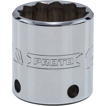 Standard Length, Tether-Ready Socket, 3/8 in Drive, Square, 12-Point, 15/16 in Socket