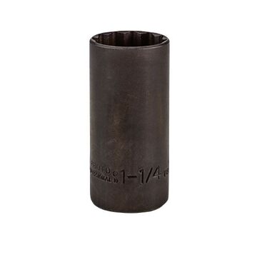 Deep Length Socket, 1/2 in Drive, Square, 12-Point, 1-1/4 in Socket
