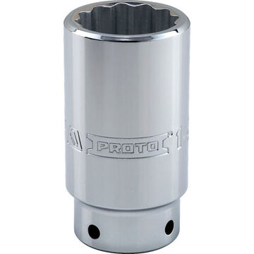 Standard Length, Tether-Ready Socket, 1/2 in Drive, Square, 12-Point, 1-5/16 in Socket