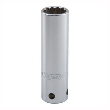 Deep Length, Tether-Ready Socket, 1/2 in Drive, Square, 12-Point, 1-7/16 in Socket
