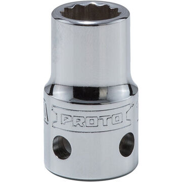 Standard Length, Tether-Ready Socket, 1/2 in Drive, Square, 12-Point, 12 mm Socket