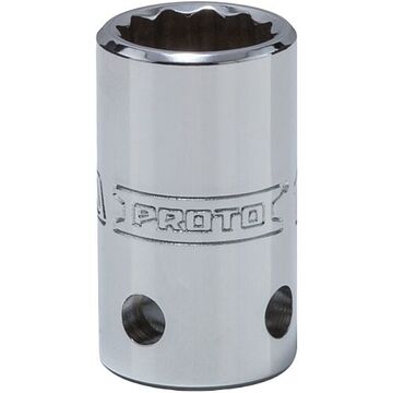 Standard Length, Tether-Ready Socket, 1/2 in Drive, Square, 12-Point, 15 mm Socket