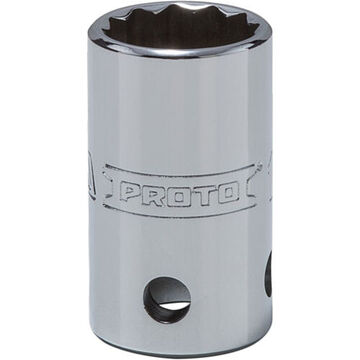 Standard Length, Tether-Ready Socket, 1/2 in Drive, Square, 12-Point, 16 mm Socket
