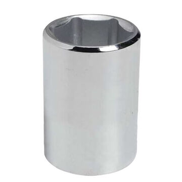 Standard Length Socket, 1/2 in Drive, Square, 12-Point, 19/32 in Socket