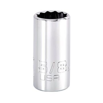 Universal Socket, 1/2 in Drive, Square, 12-Point, 20 mm Socket