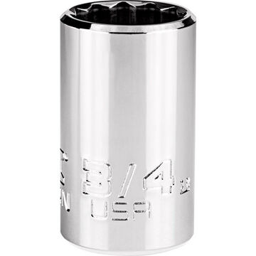 Intermediate Socket, 1/2 in Drive, Square, 12-Point, 23 mm Socket