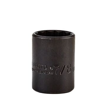 Intermediate Length Socket, 1/2 in Drive, Square, 12-Point, 7/8 in Socket