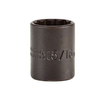 Standard Length Socket, 1/2 in Drive, Square, 12-Point, 15/16 in Socket