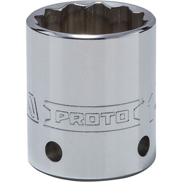 Standard Length, Tether-Ready Socket, 1/2 in Drive, Square, 12-Point, 1-1/8 in Socket