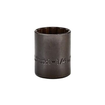Standard Length Socket, 1/2 in Drive, Square, 12-Point, 1-1/4 in Socket