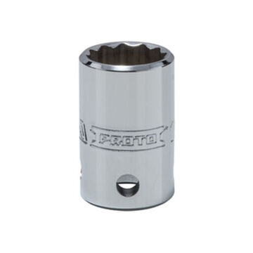 Tether-Ready Socket, 1/2 in Drive, Square, 12-Point, 1-1/2 in Socket