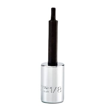 Standard Length Socket Bit, 3/8 in Bit, 1/8 in Drive, 1-5/8 in Bit lg