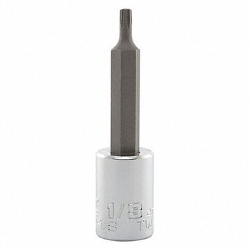 Anti-Slip Socket Bit, 3/8 in Bit, 1/8 in Drive, 1-47/64 in Bit lg