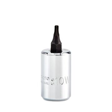 Standard Length Socket Bit, 3/8 in Bit, T10 Drive, 5/8 in Bit lg