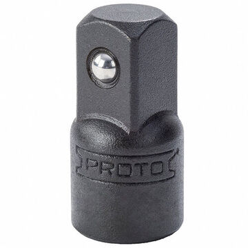 Socket Adapter, Alloy Steel, Black Oxide, 1/2 in Male x 3/8 in Female, 1-7/16 in lg