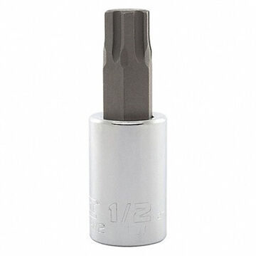 Standard Length Socket Bit, 1/2 in Bit, 1/2 in Drive, 1-17/64 in Bit lg