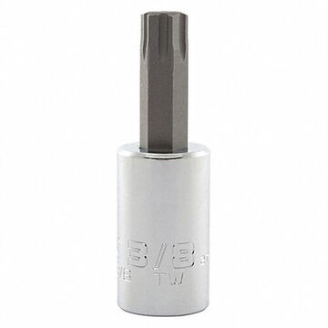 Standard Length Socket Bit, 1/2 in Bit, 3/8 in Drive, 1-17/64 in Bit lg