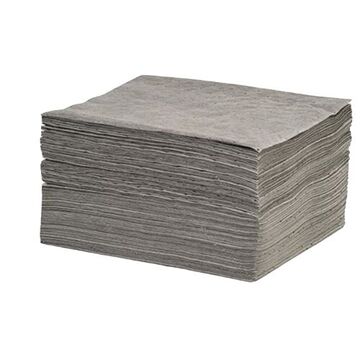 Universal Sorbent Pad, 18 in lg, 15 in wd, 72 L, Polypropylene