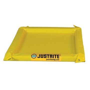 Maintenance Spill Berm, 4 ft lg, 2 in ht, 4 ft wd, PVC Coated Fabric, Yellow