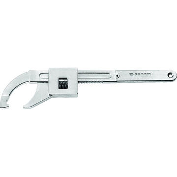 Adjustable Heavy Duty Hook Spanner Wrench, 3 in, 8-15/32 in lg