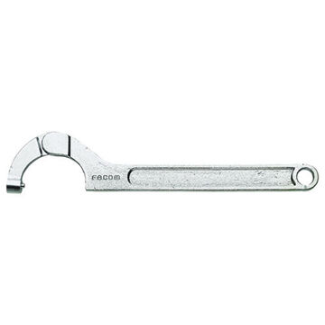 Hinged Pin Spanner Wrench, 80 x 120 mm, Plain Grip, 13-37/64 in lg