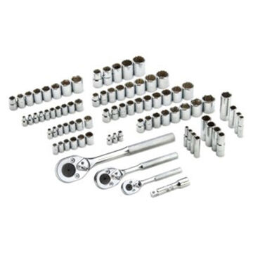 Socket Set, 81 Pieces, Steel, Full Polish