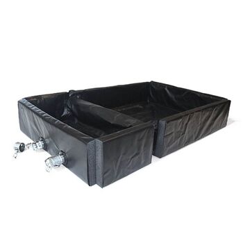 Portable Spill Berm, 6 ft lg, 1 ft ht, 4 ft wd, PVC, Black