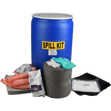 Battery Acid Spill Kit, 30 gal Container, Drum