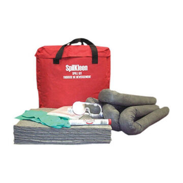 Universal Spill Kit, 9 gal Container, Bag, Red