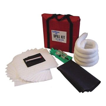 Universal, Vehicle Spill Kit, 18 in wd, 18 in lg, 5 in ht Container, Bag