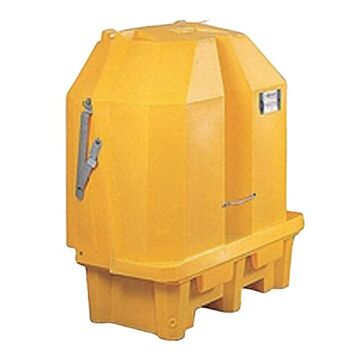 Outdoor secondary Spill Pallet, 57 in lg, 30.5 in wd, 63.5 in ht, Polyethylene