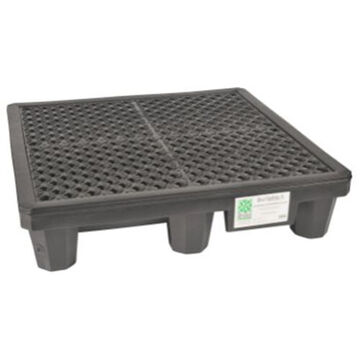 Economy Model Spill Pallet, 53 in lg, 53 in wd, 11.8 in ht, 4 Drums, 3000 lb