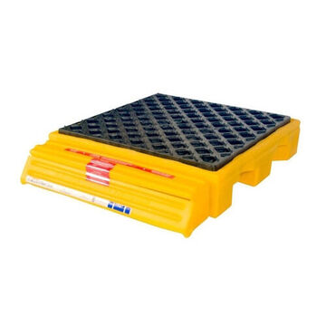 Bladder System Spill Deck, 1 Drum, 11 gal, 5-3/4 in ht, Yellow, Black