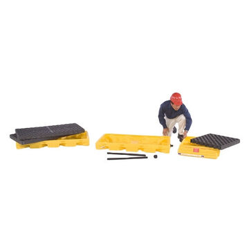 Inline Spill Deck, 5 Drums, 121 gal, 5-3/4 in ht, Yellow/Black