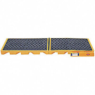 Inline Spill Deck, 4 Drums, 110 gal, 5-3/4 in ht, Yellow/Black