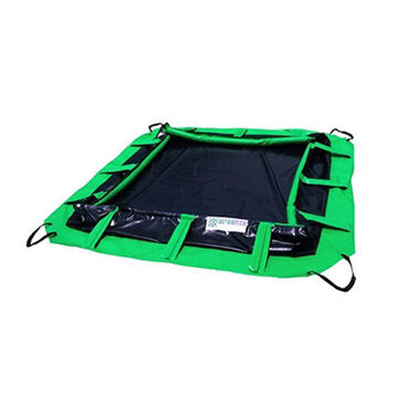 Drive-In/Out Spill Containment Berm, 15 ft lg, 1 ft ht, 15 ft wd, PVC, Black/Green