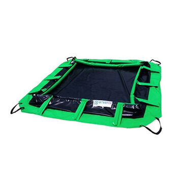 Drive-In/Out Spill Containment Berm, 30 ft lg, 1 ft ht, 15 ft wd, PVC, Black/Green