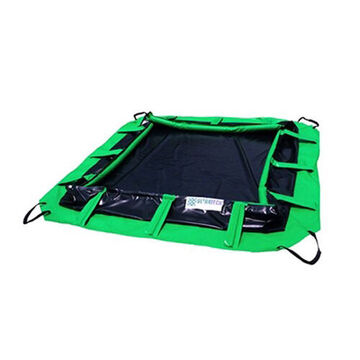 Drive-In/Out Spill Containment Berm, 50 ft lg, 1 ft ht, 15 ft wd, PVC, Black/Green