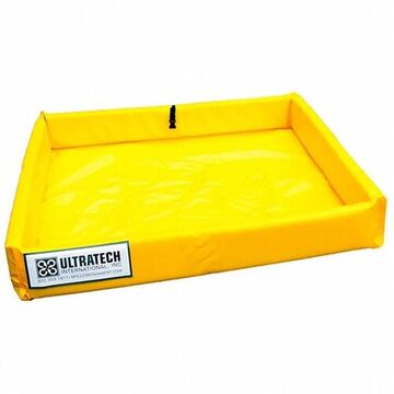 Mini Foam Side Wall, Duck Pond Spill Containment Berm, 93.5 gal, 60 in lg, 6 in ht, 60 in wd