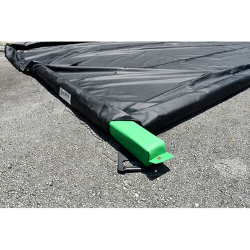 Versatile Spill Containment Berm, 39 gal, 4 ft lg, 0.3 ft ht, 4 ft wd